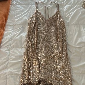 Sequined Mini Slip Dress